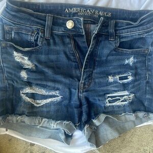 American Eagle Hi waist ripped jeans shorts